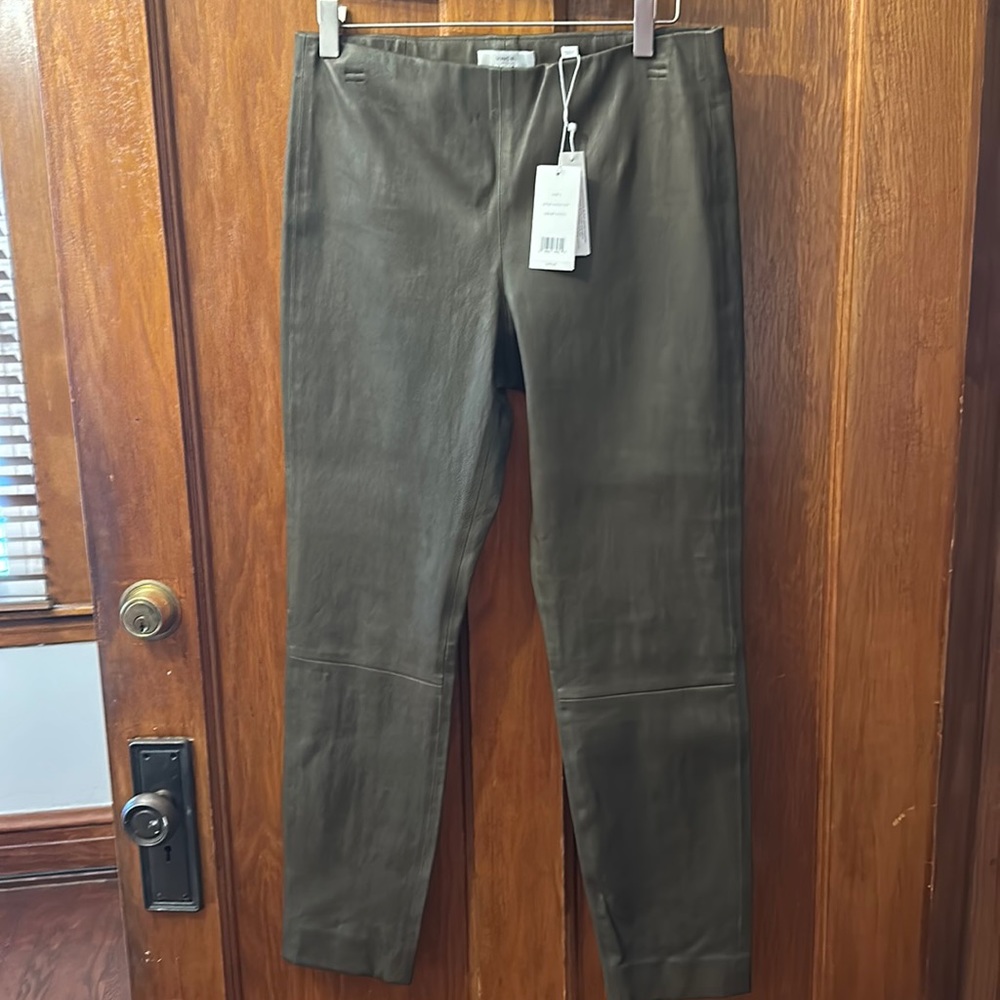 Vince leather cropped pants size large